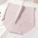 Traceless Briefs For Ladies Comfortable Ice Silk High Waist Cotton Crotch Briefs