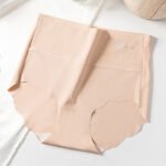 Traceless Briefs For Ladies Comfortable Ice Silk High Waist Cotton Crotch Briefs - Image 2