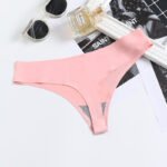 New Style Sexy Breathable Seamless Low-rise Ladies Briefs One-piece Thong Panties - Image 4