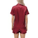 Ice Silk Women's Short Sleeve Satin Plus Size Pajamas - Image 6