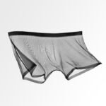 Men's Ice Silk Underwear Thin Boxers Breathable Seamless Sexy Mesh Briefs Shorts - Image 5
