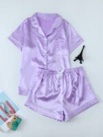 Short Sleeve Home Pajamas Women's Satin Multi-color - Image 7