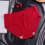 Female Plus Size Low Waist Seamless Ice Silk Briefs - Image 7