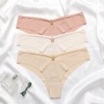 Panties Set Women Seamless Panties Sexy Low-Waist G-String Thong Ice Silk Underwear Hollow Out T-Back Solid Bandage Female Lingerie - Image 3