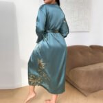 Plus-size Womens Sexy Printed Loungewear Robe - Image 2