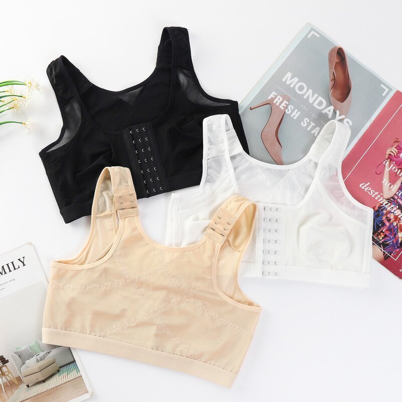 d56b18bb-d6a3-4bb4-a1a1-040fcd9011ae.jpg Shock-proof Front Buckle Sports Bra No Underwire Adjustment Bra - Image 1