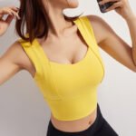 Yoga Crop Top For Women Sports Bra Sexy Underwear Push Up Bras Solid Athletic Vest Gym Fitness Shirt Sport Running Sportswear - Image 2