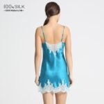 Womens Silk Sexy Slip Dress With Short Skirt - Image 4