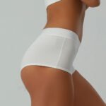 Unisex Sport Boyshorts Underwear EU Sizing,Cotton Neutral Aesthetic Sexy High Cut Briefs, Warm Earth Tones Solid Color Panties - Image 2