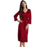 Sexy Womens SpringSummer Loose Slip Dress Bathrobe Loungewear Fashionable Long Nightgown Set - Image 5