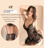 Lingerie Sling Lace Jumpsuit Hollow-out Uniform Pajamas - Image 9