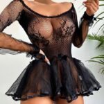 Perspective Black Lace Mini Skirt Erotic Lingerie - Image 4