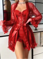 Sexy Sheer Lace Slip Dress For Intimate Wear - Image 6