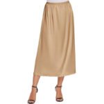 Womens Satin Patchwork Lace-Lined Slip Dress - Image 5