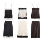 Lace-trimmed Silk-satin Slip Dress Set