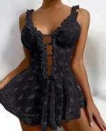 Perspective Black Lace Mini Skirt Erotic Lingerie - Image 7