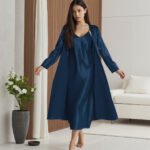 Sexy Womens SpringSummer Loose Slip Dress Bathrobe Loungewear Fashionable Long Nightgown Set - Image 3