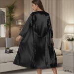 Sexy Womens SpringSummer Loose Slip Dress Bathrobe Loungewear Fashionable Long Nightgown Set - Image 6