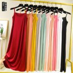 Women's Silk Slip Loose Long Dress