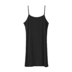 Womens Summer Camisole Base-layer Slip Dress Solid-color Sleepdress For Layering - Image 2