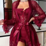 Sexy Sheer Lace Slip Dress For Intimate Wear - Image 3