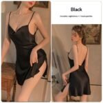 Womens Lingerie Spaghetti Straps Ice-silk Nightdress - Image 2