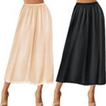 Womens Satin Patchwork Lace-Lined Slip Dress - Image 2