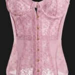 Sexy Lace Corset Top, Hot Girl Sweet-cool Style, Off-shoulder Strapless Vest For Women-pink