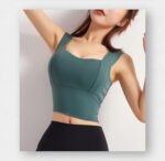 Yoga Crop Top For Women Sports Bra Sexy Underwear Push Up Bras Solid Athletic Vest Gym Fitness Shirt Sport Running Sportswear - Image 8